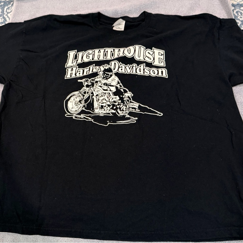 Harley-Davidson Black and White Graphic Tee